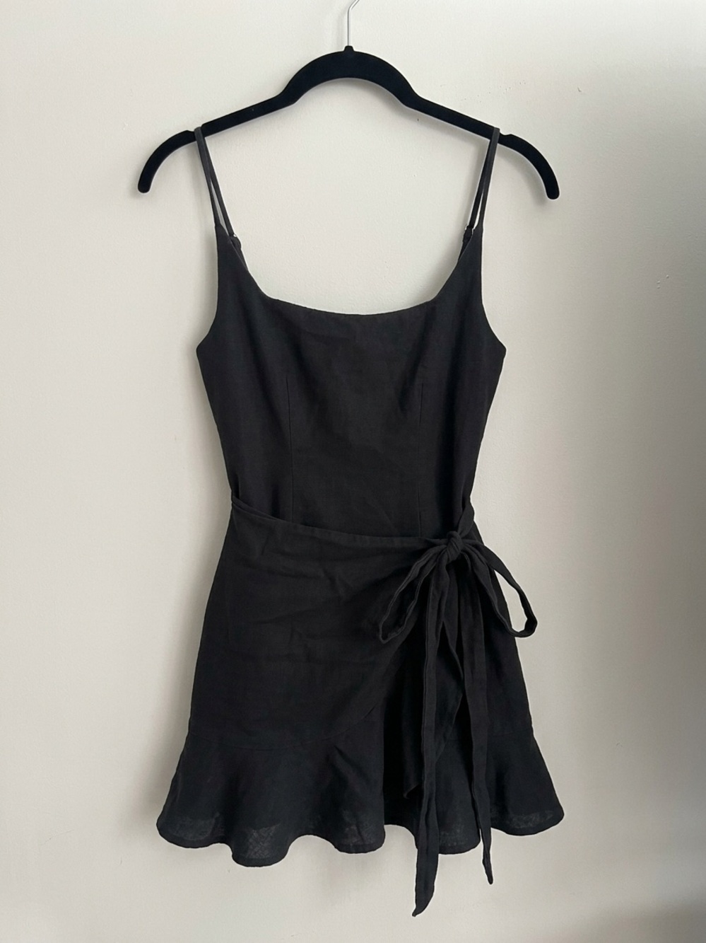 Princess Polly Black Tie-Waist Mini Dress